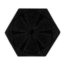 Obsidian Crackled Petal Ceramic Tiles 4 3/16