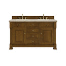 James Martin Brookfield 60" Double Bathroom Vanity, Honey Oak