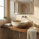 Traonyx Travertine Onyx Natural Stone Vessel Sink (D)16" (H)6"