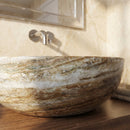 Traonyx Travertine Onyx Natural Stone Vessel Sink (D)16" (H)6"