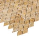 travertine mosaic diamond 15001775 brushed filled product shot angle view