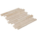 travertine mosaic interlocking pattern 10096618 honed product shot single tile angleview
