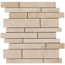 travertine mosaic interlocking pattern 10096618 honed product shot single tile top