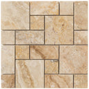 travertine mosaic pattern 15001769 brushed product shot single top view