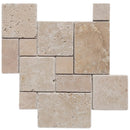 travertine mosaic pattrern 10095994 riverbed tumbled product shot single top