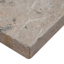 travertine pavers silver pattern tumbled floor tile LPAVTSIL10KITS one tile profile view