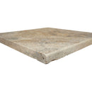 travertine pavers tuscany scabas pattern tumbled floor tile LPAVTSCA10KITS one tile profile view 2