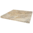 travertine pavers tuscany scabas pattern tumbled floor tile LPAVTSCA10KITS one tile profile view