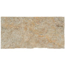 travertine pavers tuscany scabas pattern tumbled floor tile LPAVTSCA10KITS one rectangular tile top view