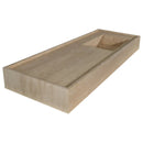 Troia Beige Travertine Rectangular Wall-mount Bathroom Sink (W)20" (L)54" (H)6" profile view