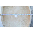Travertine Oval Vessel Sink 16x21 Beige Handcrafted Natural Stone Bathroom Fixture