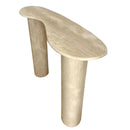 troia light travertine console house entrance W15 L48 H36 angle view