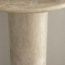 troia light travertine console house entrance W15 L48 H36 closeup view