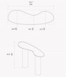 troia light travertine console house entrance W15 L48 H36 drawing view