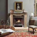 Light Travertine Fireplace Surround - Traditional Hand-carved