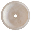 GMSTONE Natural Travertine Vessel Bathroom Sink 12.5 Inch Round Stone