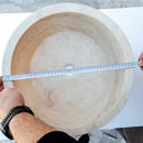 Light Beige Natural Travertine Stone Conical Vessel Bathroom Sink