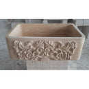 Light Travertine Natural Stone Farmhouse Apron Front Kitchen Sink