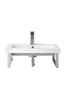 James Martin Boston 18" Floating Wall Bracket, Brushed Nickel