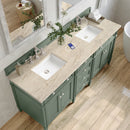 James Martin Brittany 72" Double Bathroom Vanity, Smokey Celadon