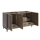 James Martin Portland 60" Double Bathroom Vanity, Whitewashed Walnut