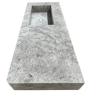 Tundra Gray Marble Wall-mount Vanity Top Sink (W)20" (L)48"