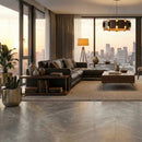 Tundra Grey Leather Marble Pavers 24x24