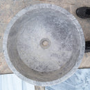 Natural Stone Tundra Grey Marble Above Vanity Bathroom Sink Polished (D)16.5" (H)6" top view