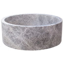 Natural Stone Tundra Grey Marble Above Vanity Bathroom Sink Polished (D)16.5" (H)6" front view product shot