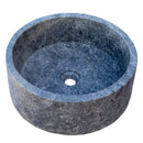 tundra grey marble vessel sink d16 h6.5 angle view