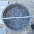 tundra grey marble vessel sink d16 h6.5 top diameter measure view
