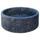 tundra grey marble vessel sink d16 h6.5 side view