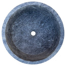 tundra grey marble vessel sink d16 h6.5 top view