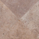 Tuscany walnut travertine pavers 16x16in tumbled floor tile LPAVTWAL1616T multiple tiles top angle view