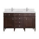 James Martin Brittany 60" Double Bathroom Vanity, Burnished Mahogany