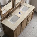 James Martin Bristol 60" Double Bathroom Vanity, Saddle Brown