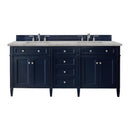 James Martin Brittany 72" Double Bathroom Vanity, Victory Blue