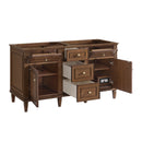 James Martin Lorelai 60" Double Bathroom Vanity, Mid-Century Walnut