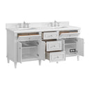 James Martin Lorelai 72" Double Bathroom Vanity, Bright White