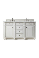 James Martin Bristol 60" Double Bathroom Vanity, Bright White