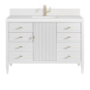 James Martin Myrrin 48" Single Bathroom Vanity, Bright White