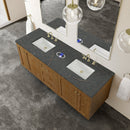 James Martin Laurent 72" Dual Mount Double Bathroom Vanity, Honey Oak