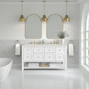 James Martin Breckenridge 60" Double Bathroom Vanity, Bright White