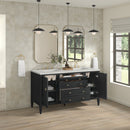James Martin Myrrin 60" Double Bathroom Vanity, Carbon Oak