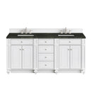James Martin Bristol 72" Double Bathroom Vanity, Bright White