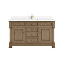 James Martin Brookfield 60" Single Bathroom Vanity, Pecan