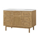James Martin Laurent 48" Dual Mount Single Bathroom Vanity, Light Natural Oak