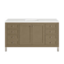 James Martin Chicago 60" Single Bathroom Vanity, Walnut Whisper