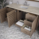 James Martin Portland 60" Single Bathroom Vanity, Whitewashed Walnut