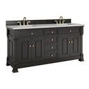 James Martin Brookfield 72" Double Bathroom Vanity, Black Onyx